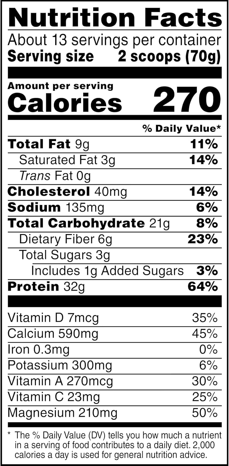 Muscle Milk Genuine Protein Powder, Strawberries ‘N Crème, 1.93 Pounds, 13 Servings, 32g Protein, 3g Sugar, Calcium, Vitamins A, C & D, NSF Certified for Sport, Energizing Snack, Packaging May Vary