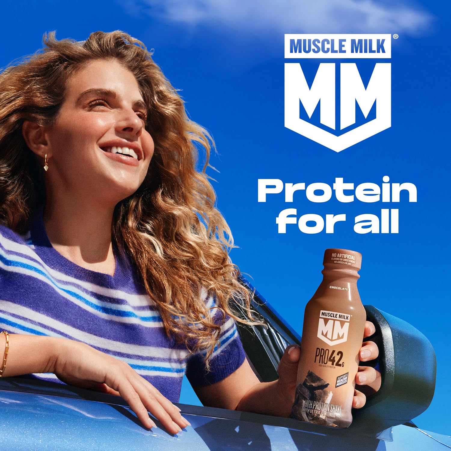 Muscle Milk High Protein Shake, Chocolate, 11 fl oz Cartons (12 Pack) | Ultra Filtered Milk, 26g Protein, 3g Sugar, 160 Calories, No Artificial Flavors, No Artificial Sweeteners, No Added Colors